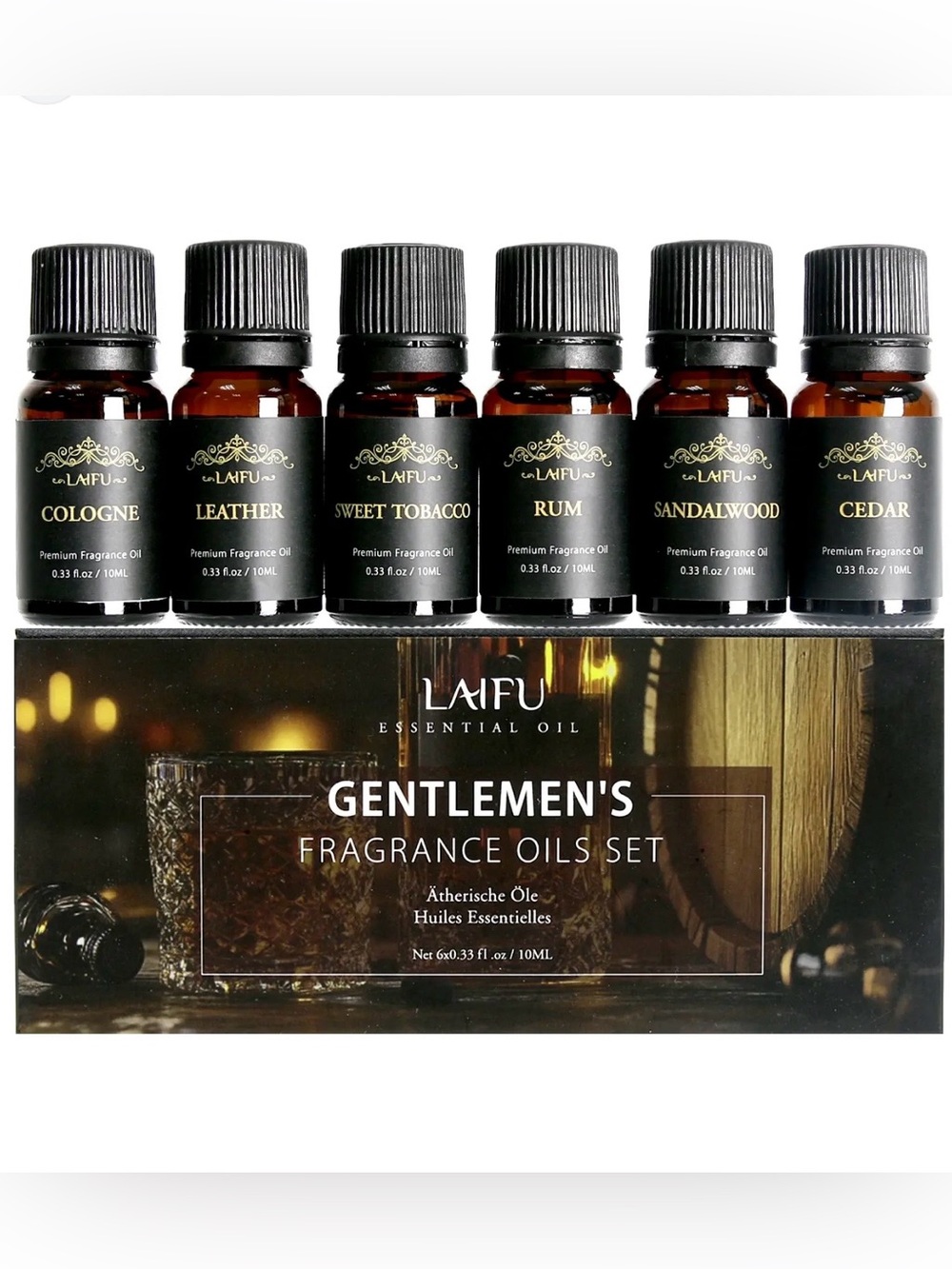 Gentlemen's Fragrance Oils Men Scents Essential Oils Kit for Diffuser 6x10ML NIB